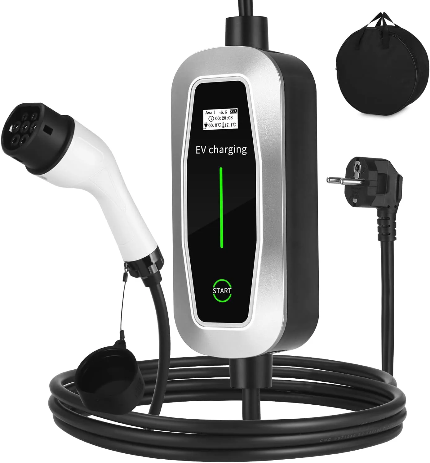 Yuxava Cargador Coche Eléctrico Schuko 3,5 kW 5 m