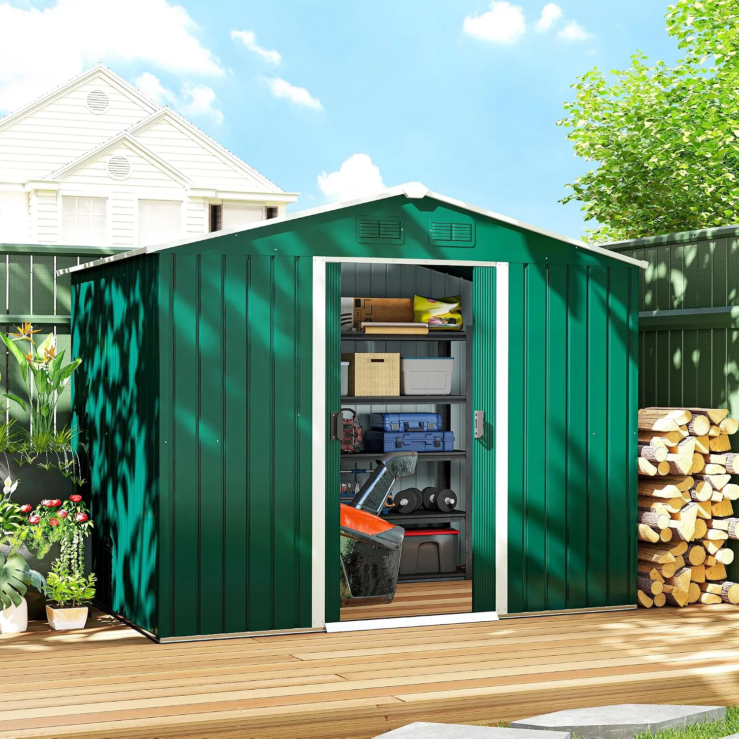 Outsunny Caseta Metálica 3,6 m²